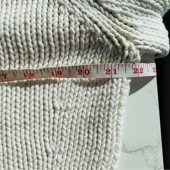 Tommy Hilfiger Vintage 2003 Mock Neck Cream Knit Sweater | XL - Picture 9 of 10